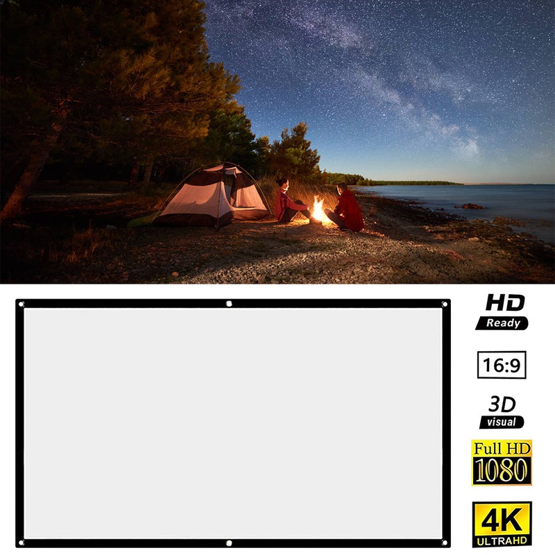 Projector Screen Portable Foldable Projection Screen for Home Theater Camping