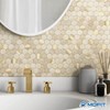 MOFIT Hexagon Peel and Stick Backsplash Tiles Kitchen,Self-Adhesive Metal and
