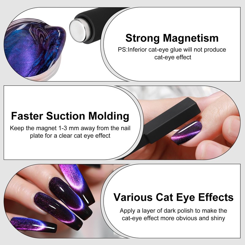 Vnjaoi 5 in 1 Nail Magnet Tool, Upgraded Nail Magnet