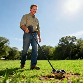 Metal Detector for Adults & Kids, GoGonova Kids Metal Detector, Waterproof Metal Detectors with High Accuracy Lightweight 8" Search Coil, All Metal & Disc Modes for Junior & Youth Gold Detector