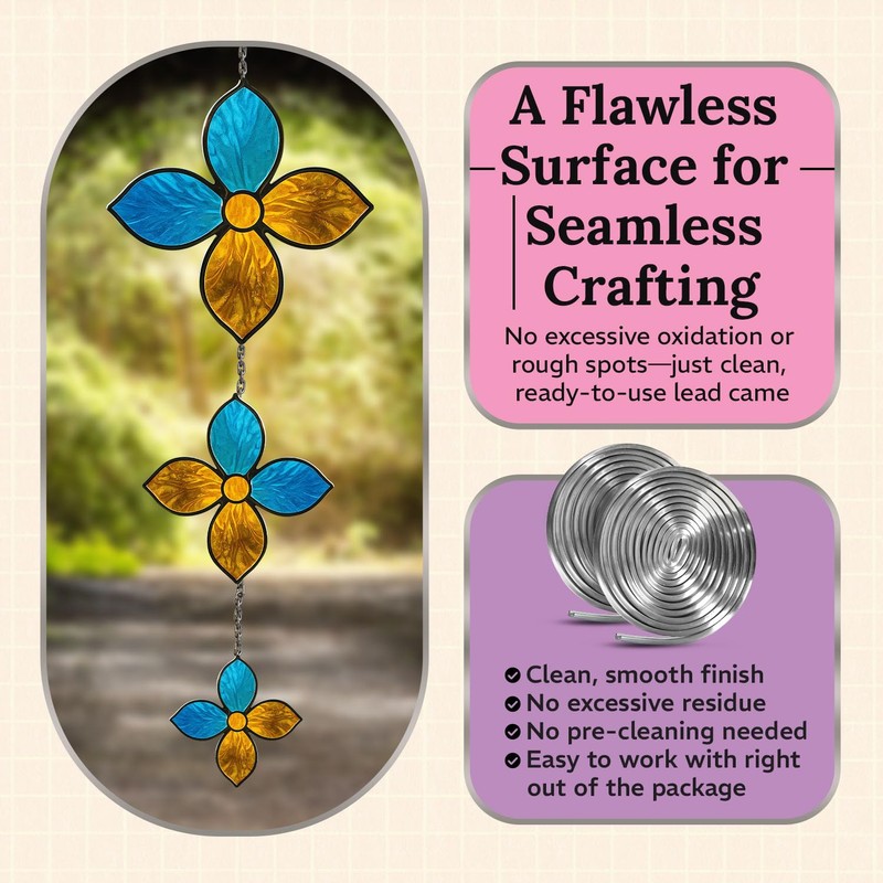 1/8" Flat U Lead Came for Stained Glass | 2