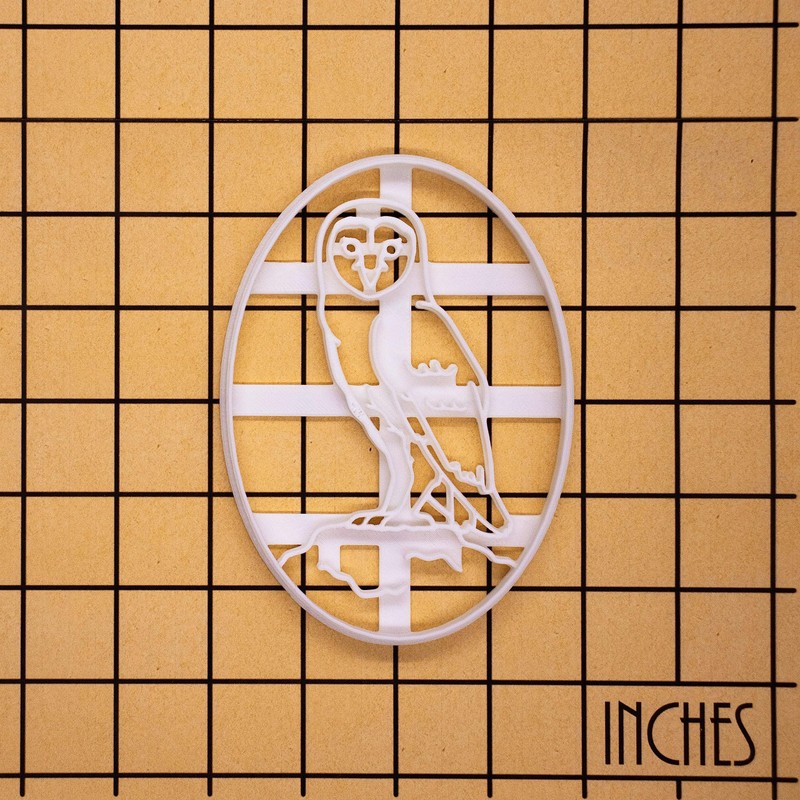 BAKERLOGY Barn Owl Cookie Cutter - Detailed Cookie Cutter Design