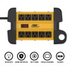 CRST 10 Outlets Heavy duty Power Strip Surge Protector 2800J