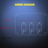 Nilight Interruptor de palanca de 3 bandas, panel de interruptor
