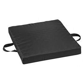 Seat Cushion, 18"L x 20"W Gel/Foam Black