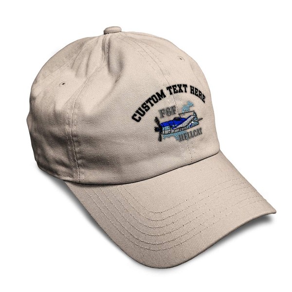 Custom Soft Baseball Cap F6F Hellcat Aircraft Name Embroidery Airplane