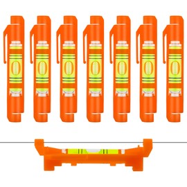 QualiapeX 8 Pcs Hanging Bubble Line String Level Tools, Mini Spirit Line Level for Building Trades Bricklaying Tiling Engineering Surveying Metalworking and Measuring - Orange