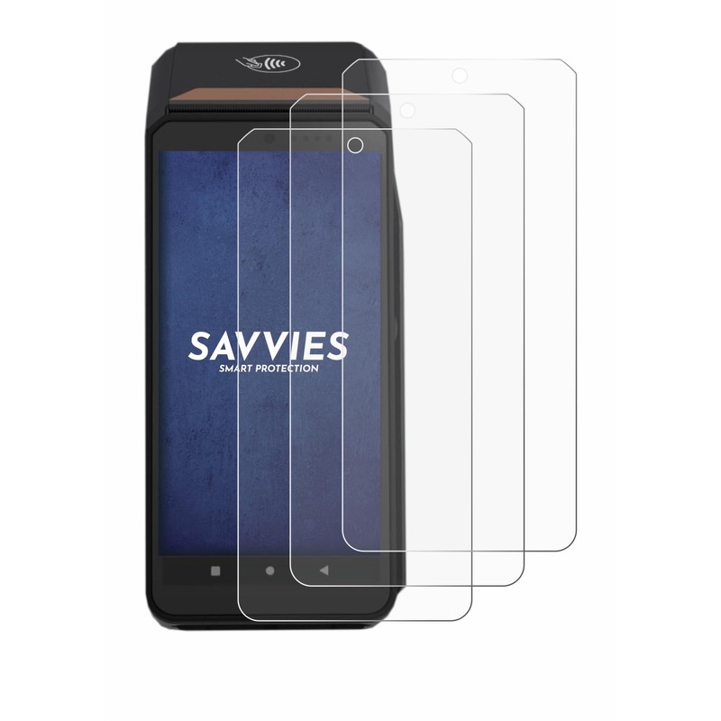 Savvies 6 Pack Screen Protector compatible with ingenico Axium DX8000