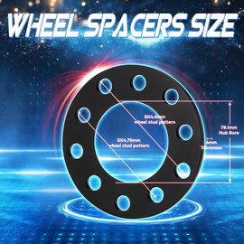 TadaMark 5x4.5 5x4.75 Wheel Spacers 6mm 5 Lug 5x114.3 5x120.65 Wheel Adapters 78.1mm Bore fit for Ford Dodge Toyota Jeep Charger Coronet Flex Freestar Ranger Taurus Cherokee Liberty Wrangler 4pcs