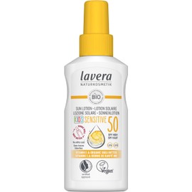 lavera lavera KIDS' Sun Lotion Sensitive SPF 50 - sun cream for children - instant mineral protection - waterproof - vegan - natural cosmetics - 100 ml
