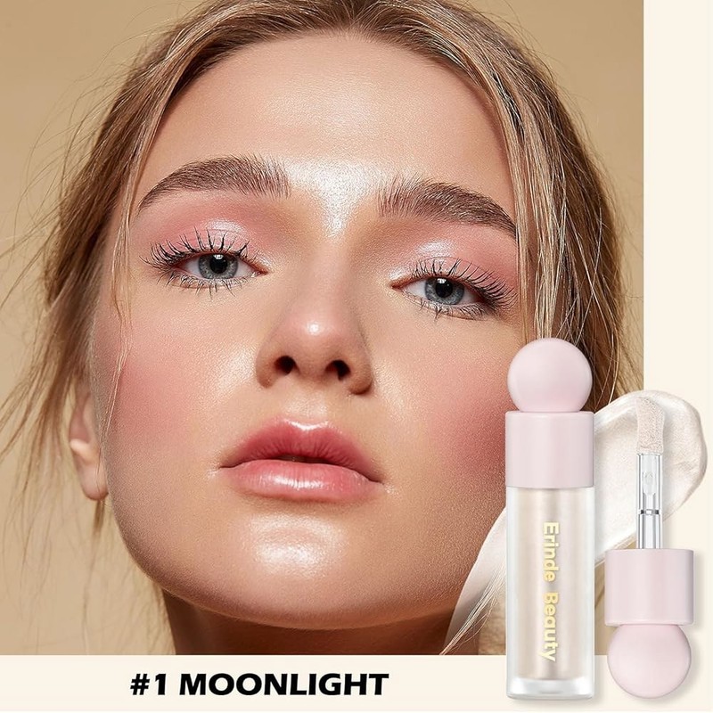 Erinde Liquid Highlighter Face Bronzer Stick Natural Glossy Finish Lightweight