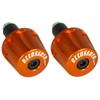 Pair of Orange Handlebar Counterweights with Inner Hole from 12mm