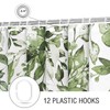 Gibelle Olive Green Eucalyptus Shower Curtain, Watercolor Plant Leaves with