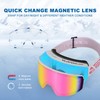 EXP VISION Ski/Snowboard Goggles, Magnetic Lens Snow Goggles with Anti-Fog