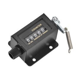 Mechanical Counter 5 Digit Bale Counter, 0-99999 Mechanical Resettable Mechanical Pulling Counter, Counting Reset Function Glass Mirror Design Mechanical Counter for Printing Sport
