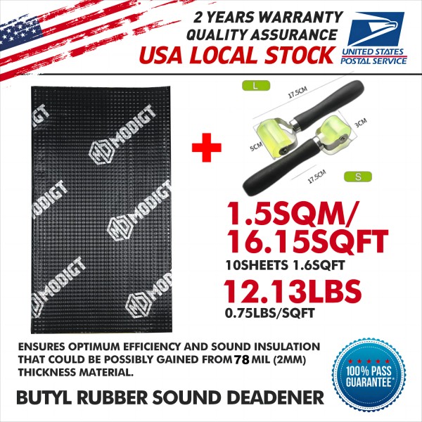 MGT Self-adhesive Car Hood Engine Butyl Sound Deadener Heat Insulation