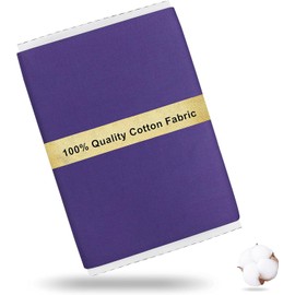Craftido -19 Options - 100% Cotton Quilting Fabric Sold by the Metre Plain 44 x 3yd (112 x 274 cm) - Medium Weight 5.2 oz - for Quilting, Sewing, Crafts, Quilting Bindings - Gentian Violet