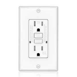 OMEENET 15 Amp GFCI Outlet, Tamper Resistant, Self Test GFI Receptacle with 2 LED Indicator, 15Amp Ground Fault Circuit Interrupter Outlet for Kitchen,Bathroom,Indoor Use, UL Listed, White (1 Pack)