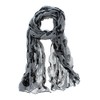 Zac's Alter Ego Long Lightweight Skinny Wrinkled Scarf with Skull