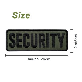 uuKen Embroidery Fabric Cloth Black and Green Security Patch 6x2 inches for Uniforms Vest and Tactical Clothing by uuKen Tactical Gear (Black and Green, Medium 6"x2")
