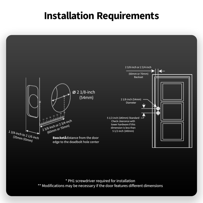 Aqara Smart Lock U50, Keyless Entry Door Lock with Apple
