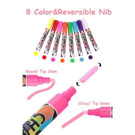 Rustic Whitewash Double Sided Chalkboard, 10"*14" Tabletop Stand, Small Countertop Chalkboard Easel with 8Pcs Liquid Chalk for Menu, Kitchen, Restaurants, Bar, Wedding and Home Decor