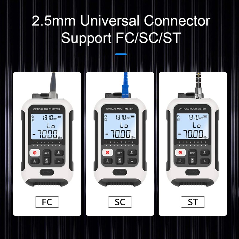 Fibreglass Power Meter, White Multifunctional Fibre Optic Tester with High
