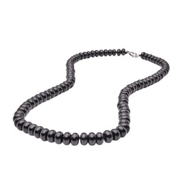 Handgemachte Herren Perlenkette Kette Tigerauge Onyx Grau Achat Jaspis | 8MM Natürliche Edelsteine Heilung Kristallschmuck (Schwarzer Onyx)