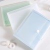 Delhi Deli transparent accordion file 13 spaces transparent green /