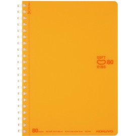 Kokuyo Notebook, Soft Ring, Ruled with Dots, B Ruled, 80 Sheets, B6, Orange, SV348BT-YR