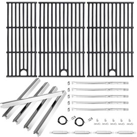 Hiorucet Grill Replacement Parts for Charbroil Parts 5 Burner 463448021 463455021 463458021 463449021 463466522 463451022, 2 Burner 463630021 463655421, Grill Burner Heat Plate Crossover Tube Igniter