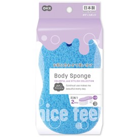 OHE Body Sponge, Height 5.9 x Width 3.5 x Thickness 1.9 inches (15 x 8.8 x 4.9 cm), Blue, BC Body Fresh, Rich Foaming, Made in Japan