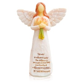 Calkkrer Guardian Angel Retirement Figurine for Women, Angel Decoration for Retirement Party, Guardian Angel Gift for Retirement, Guardian Angel Figure Gift for Retirement
