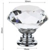 KAHEIGN 25Pcs Crystal Door Knob, 30MM Diamond Drawer Knobs Crystal