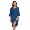 ANLIQI Womens Robes Knee Length 100% Cotton Bathrobes for Women