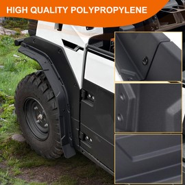 CUSAUTV Front Fender Flares for Mule Pro FXT, Extended Front Mud Guards Compatible with Kawasaki Mule Pro FXT FX DX DXT FXR 2015-2025 Accessories Protection Mud Flaps