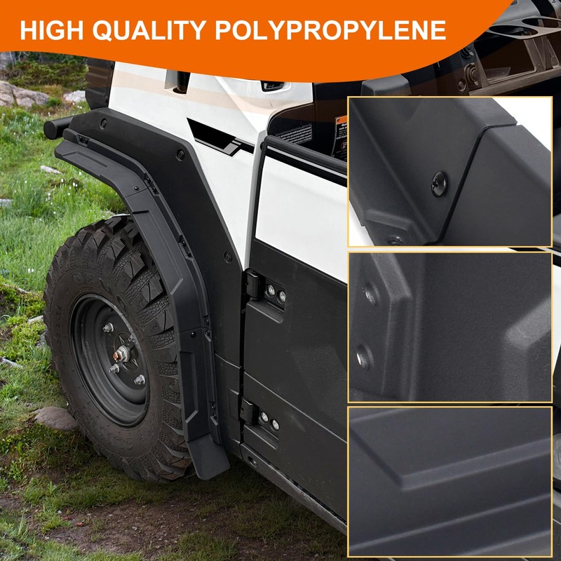 CUSAUTV Front Fender Flares for Mule Pro FXT, Extended Front