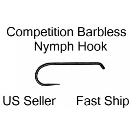 24/7 Fishing Competition Streamer Fly Hooks Barbless  #8 #10 #12 Czech/Euro Nymphing 12pcs - #10 (12pcs)
