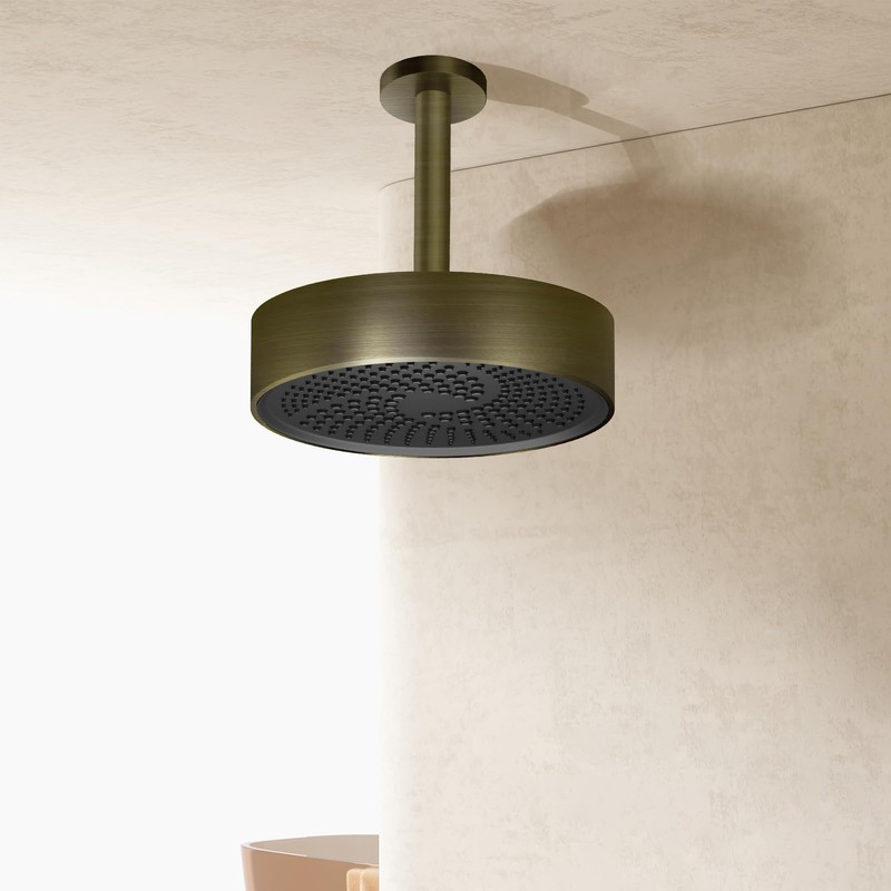 AULEEND，high pressure shower heads，with Anti-Clog Rubber Jets - 360° Rotation