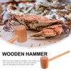 Luxshiny Meat Mallet Mini Wooden Hammer Mallet Pounding Meat Tenderizer