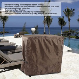 QANYEGN Waterproof Cooler Cart Cover Beverage Cart Cover Patio Cooler Protector Great for Parties Outdoor Events(Coffee Color)