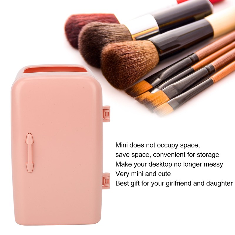 Makeup Brush Storage Box Mini Plastic Cosmetic Cotton Container Refrigerator