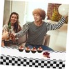VICASKY 2Pcs Checkered Tablecloth Disposable Table Cloth for Parties Events