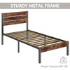 Fluest Twin Bed Frame with Headboard and Footboard, Metal Twin