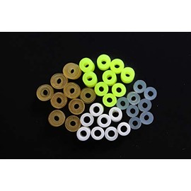 Tigofly 200 pcs 4 Colors Silicone Band Fishing Skirts Tools SpinnerBait Buzzbait Hand Fittings Fishing Accessories Materials (Assorted)