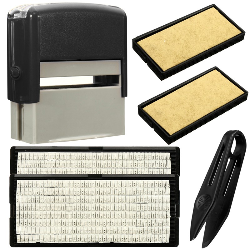 Multifunctional Printing Stamp Set Reusable Rubber Word Letter Plate with