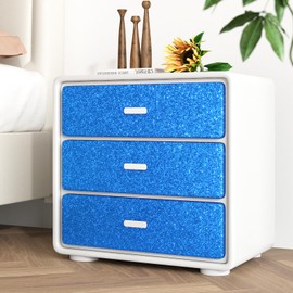 WESTICK Blue Glitter Peel and Stick Wallpaper 394 x 15.75 in Shiny Glitter Contact Paper for Cabinets Drawer Removable Glitter Wallpaper for Bedroom Salon Boutique Walls Shelf Liner Dresser Gift Wrap