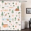 Boziqr Camper RV Shower Curtain Travel Trailer Bathroom Accessories Wild