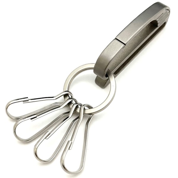 TAKES Titanium Belt Clip, Stylish Carabiner, Keychain, Men's, Key Hook,