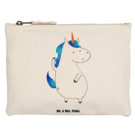 Mr. & Mrs. Panda Make-up bag unicorn man, White, Hand Drawn